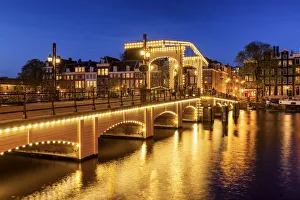 Waterside Prints: Skinny Bridge (Magere Brug), Amsterdam, Holland, Netherlands