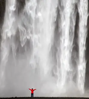 The Skogafoss, one of the biggest waterfalls in the country with a width of 25 meters