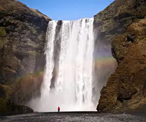 The Skogafoss, one of the biggest waterfalls in the country with a width of 25 meters