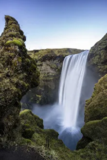 Sudurland Prints: Skogafoss waterfall, Skogar, Gardabaer, Capital Region, Iceland, Europe