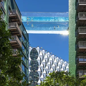 Transparent Prints: Sky Pool at the Embassy Gardens, Nine Elms, London, England, UK
