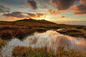 Serenity Prints: Sky at Sunset Reflections, Clogher Head, Dingle Peninsula, County Kerry, Ireland