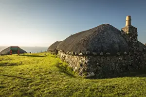 Thatched Roof Prints: Skye Museum of Island Life on the northwest coast of the Trotternish Peninsula