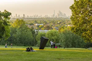 Skyline of City of London from Crystal Palace, London, England, UK