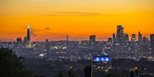 Images Dated 1st June 2020: Skyline of City of London & The Shard, London, England, UK