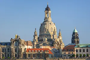 Frauenkirche Prints: Skyline of Dresden with Bruehl's Terrace
