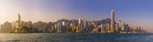 Sky Scrapers Gallery: Skyline of Hong Kong Island from Kowloon, Hong Kong, China