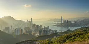 Images Dated 28th April 2020: Skyline of Hong Kong Island and Kowloon, Hong Kong
