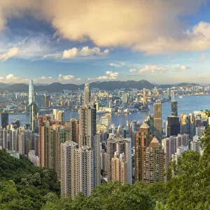 Images Dated 1st July 2020: Skyline of Hong Kong Island and Kowloon, Hong Kong