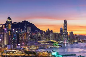 skyline hong kong island sunset hong kong china Trending Item 2