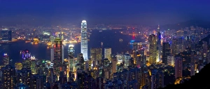 Skyline of Hong Kong from Victoria Peak, Hong Kong, China