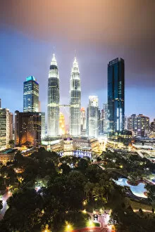 Development Collection: Skyline with KLCC and Petronas towers, Kuala Lumpur, Malaysia