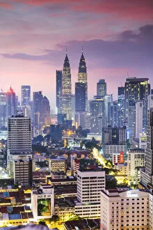Images Dated 10th May 2018: Skyline with KLCC and Petronas towers, Kuala Lumpur, Malaysia
