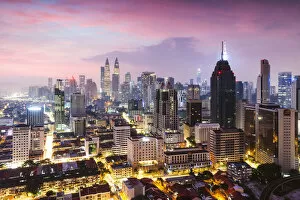 Images Dated 15th November 2018: Skyline with KLCC and Petronas towers, Kuala Lumpur, Malaysia
