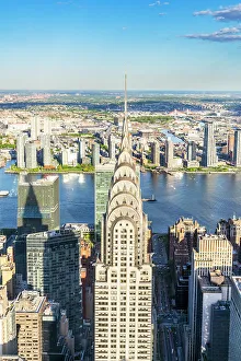 Art Deco Prints: Skyline of Manhattan Midtown, Manhattan, New York City, USA