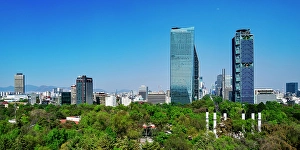 Cdmx Prints: Skyline with Paseo de la Reforma, Mexico City, Mexico