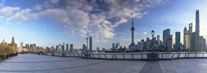 Business District Prints: Skyline of Pudong, Shanghai, China