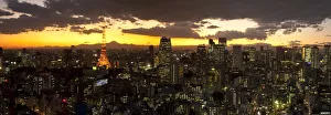 Shiodome Prints: Skyline from Shiodome, Tokyo, Japan