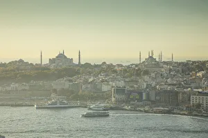 Skyline of Sultanahmet and the Golden Horn, Istanbul, Turkey