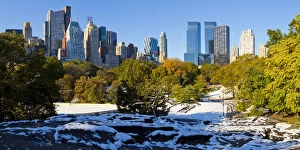 Images Dated 5th December 2011: Skyline of Uptown Manhattan and Central Park, New York City, New York, USA