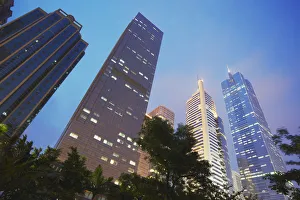Low Angle Prints: Skyscrapers around CITIC Plaza, Tianhe, Guangzhou, Guangdong Province, China