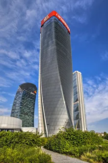Skyscrapers at Citylife business district, Milan, Lombardy, Italy