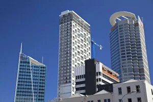 Images Dated 27th February 2014: Skyscrapers in downtown Auckland, North Island, New Zealand