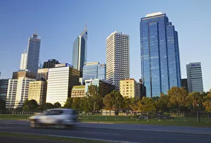 Western Australia Collection: Skyscrapers in downtown Perth, Western Australia, Australia