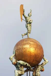 Atlas Prints: The Two Slaves Hold a Golden Ball Upon which Giuseppe Benonis Fortune Stands