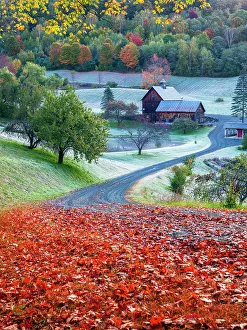 Sleepy Hollow Farm in Autumn, Woodstock Vermont, New England, USA