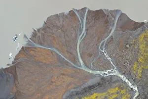 Vertical Prints: S√≥lheimajokull glacier during a summer day, Sudurland, Iceland