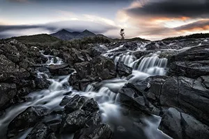 Falls Prints: Sligachan waterfalls, island of Skye, Hebrides, Scotland, United Kingdom