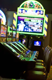Gambling Prints: Slot Machines, Casino Interior, Las Vegas, Nevada, USA