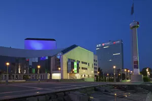 Images Dated 20th November 2013: Slovak National Theatre at dusk, Bratislava, Slovakia
