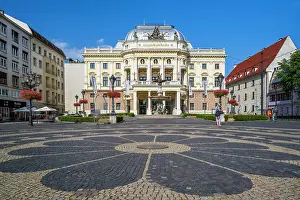 Theatre Prints: Slovak National Theatre, Hviezdoslavovo namestie square, Bratislava, Slovakia