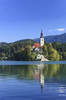 Images Dated 13th September 2012: Slovenia, Bled, Lake Bled and Julian Alps