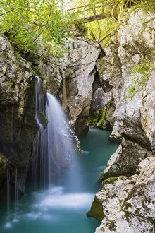 Images Dated 11th November 2013: Slovenia, Gorenjska Region, Soca Valley. Velika Korita is a small gorge on the Soca