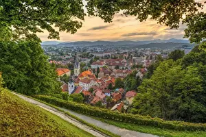 Slovenia, Ljubljana, Sveti Florijana (or Sentflorjanska) Cerkev and Sveti Jakoba Cerkev