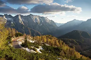 Tim Mannakee Prints: Slovenia; Triglav National Park; Julian Alps; autumn colours in the mountains of the Julian Alps