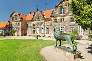 East Germany Prints: Small castle with terraced gardens, Blankenburg, Harz, Saxony-Anhalt, Germany