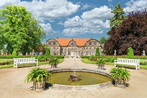 Small castle with terraced gardens, Blankenburg, Harz, Saxony-Anhalt, Germany
