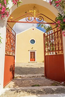 Images Dated 10th July 2023: Small chapel in Fiscardo, Kefalonia, Ionian Islands, Greek Islands, Greece