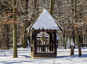Lublin Voivodeship Prints: Small Chapel, Lublin Open Air Museum, winter, Lublin Voivodeship, Poland