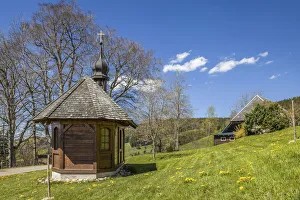 Back Forest Prints: Small chapel between St. Margen and St. Peter, Black Forest, Baden-Wurttemberg, Germany