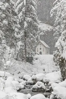 Firs Prints: The small Church inside the Sottoguda Serrai Gorge at the foot of Marmolada (Sottoguda