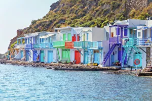 The small fishing village of Klima, Klima, Milos Island, Cyclades Islands, Greece