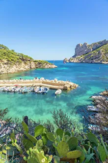 Harbours Prints: The small harbour in Calanque de Sormiou, Parc National des Calanques, Marseille, France