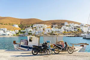 Astypalaia Prints: Small harbour in Chora, Astypalaia, Dodecanese, Greek Islands, Greece