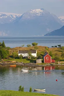 Small island in Hardangerfjorden nr Bergen, Western Fjords, Norway