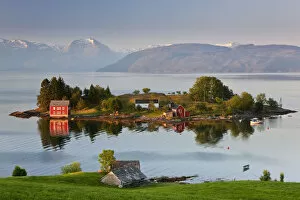 Peter Adams Collection: Small island in Hardangerfjorden nr Bergen, Western Fjords, Norway